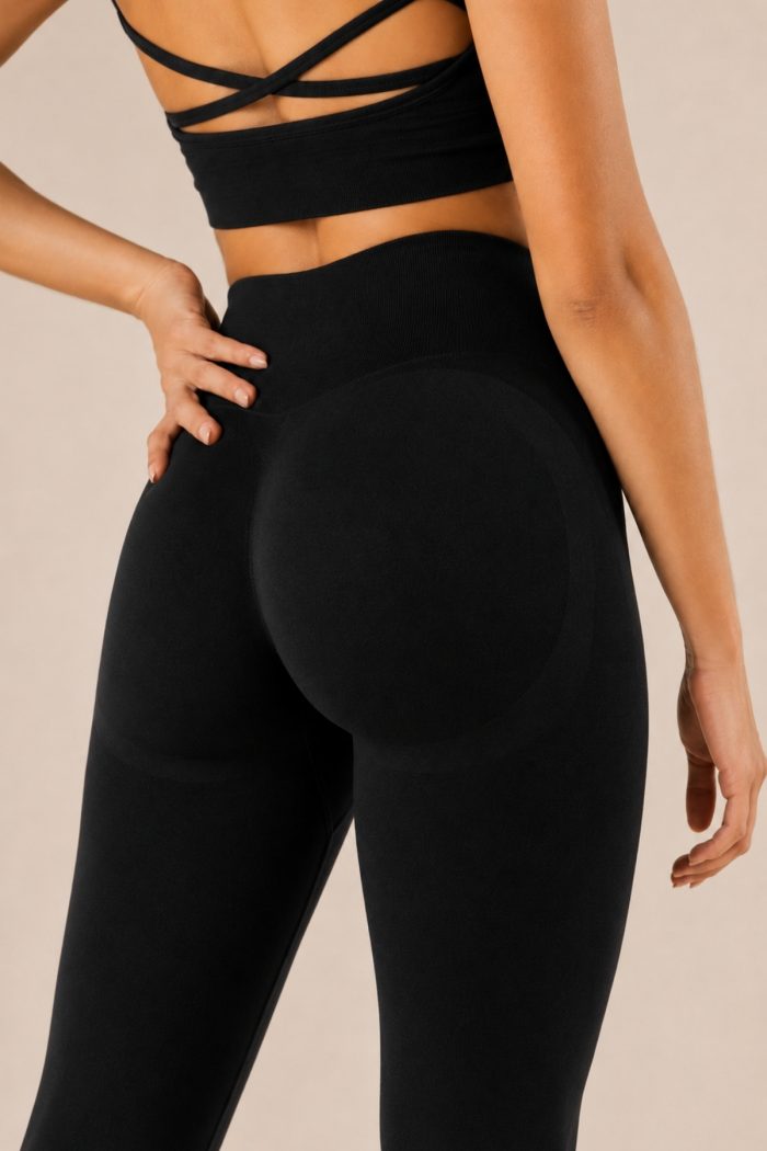 Joy Model Yüksek Bel Toparlayıcı Büzgü Detaylı Push Up Seamless Tayt